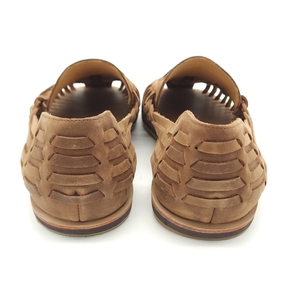 Nisolo Huarache Slip On Men’s Tobacco Leather Sandal Shoes Size 12.5 main image 11